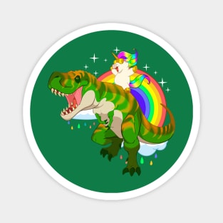 Unicorn Riding Dinosaur Magnet